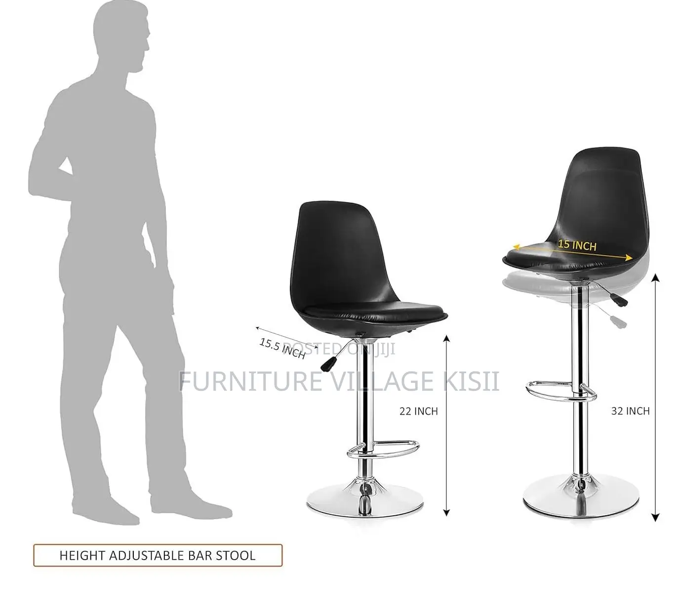 Office Furniture; Adjustable Swivel Barstool