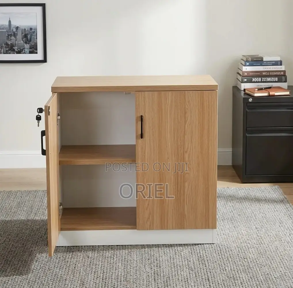 Office Credenza : 2-Door Wooden Cabinet Credenza