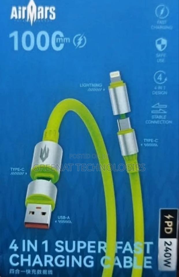 AirMars 4-in-1 Silicone Cable
240W Super Fast Charging - main view