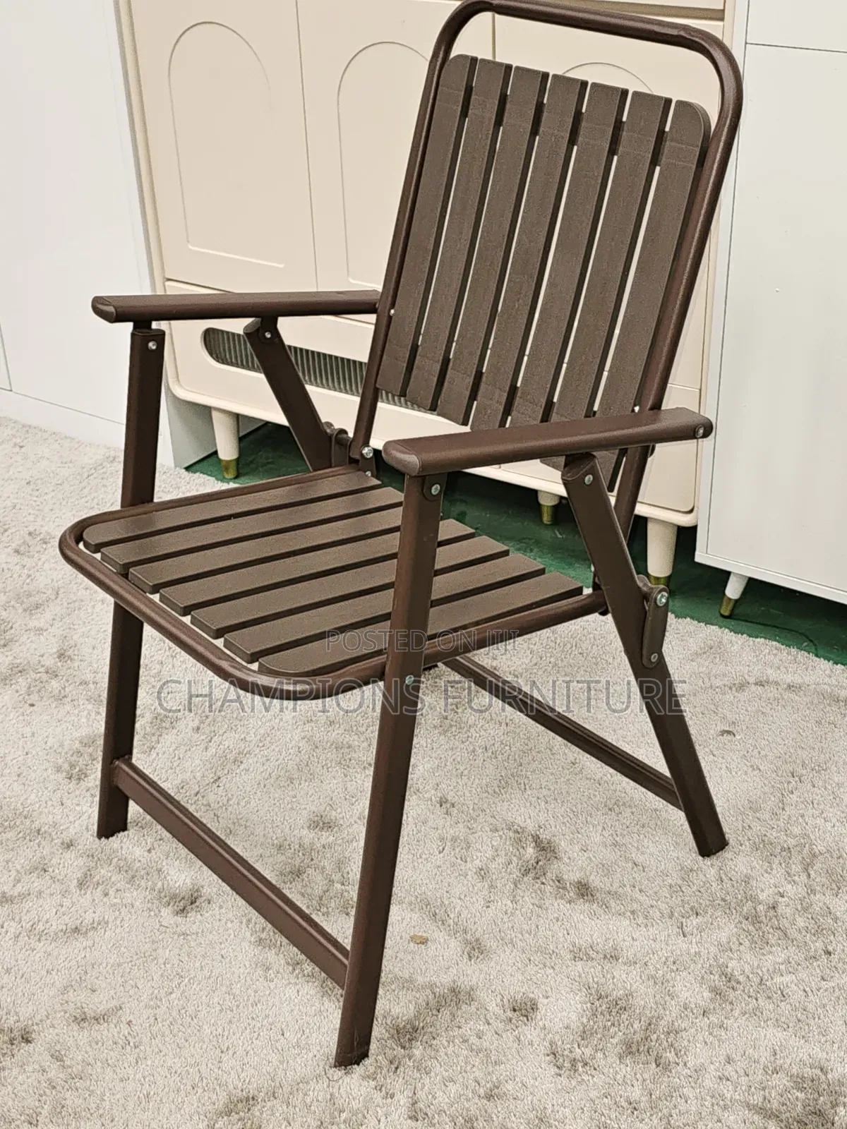 Foldable Slatted Outdoor Chair