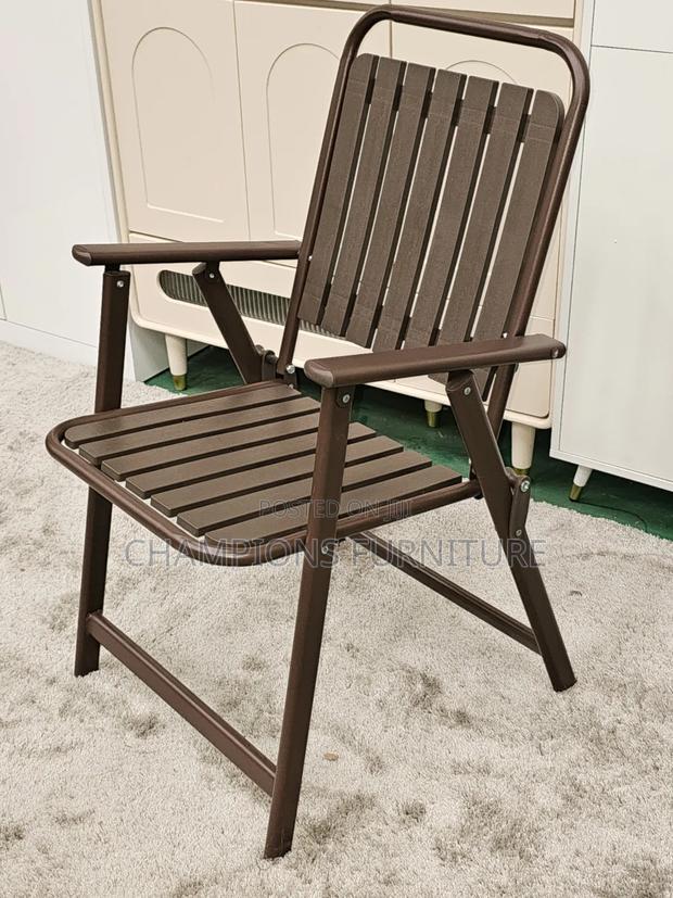 Foldable Slatted Outdoor Chair - thumbnail 2