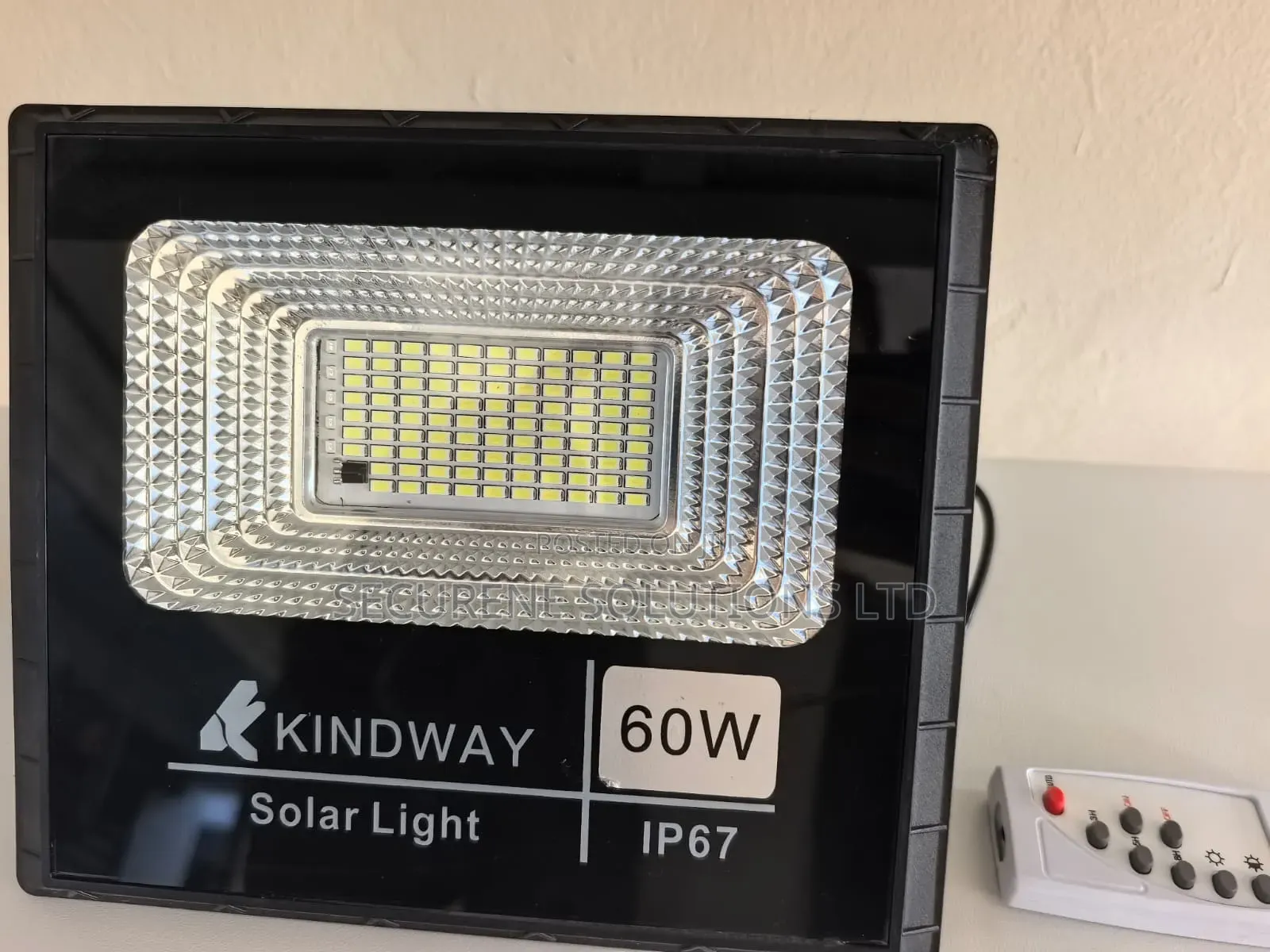Kindway 60W Solar LED Floodlight Is an IP67 Waterproof