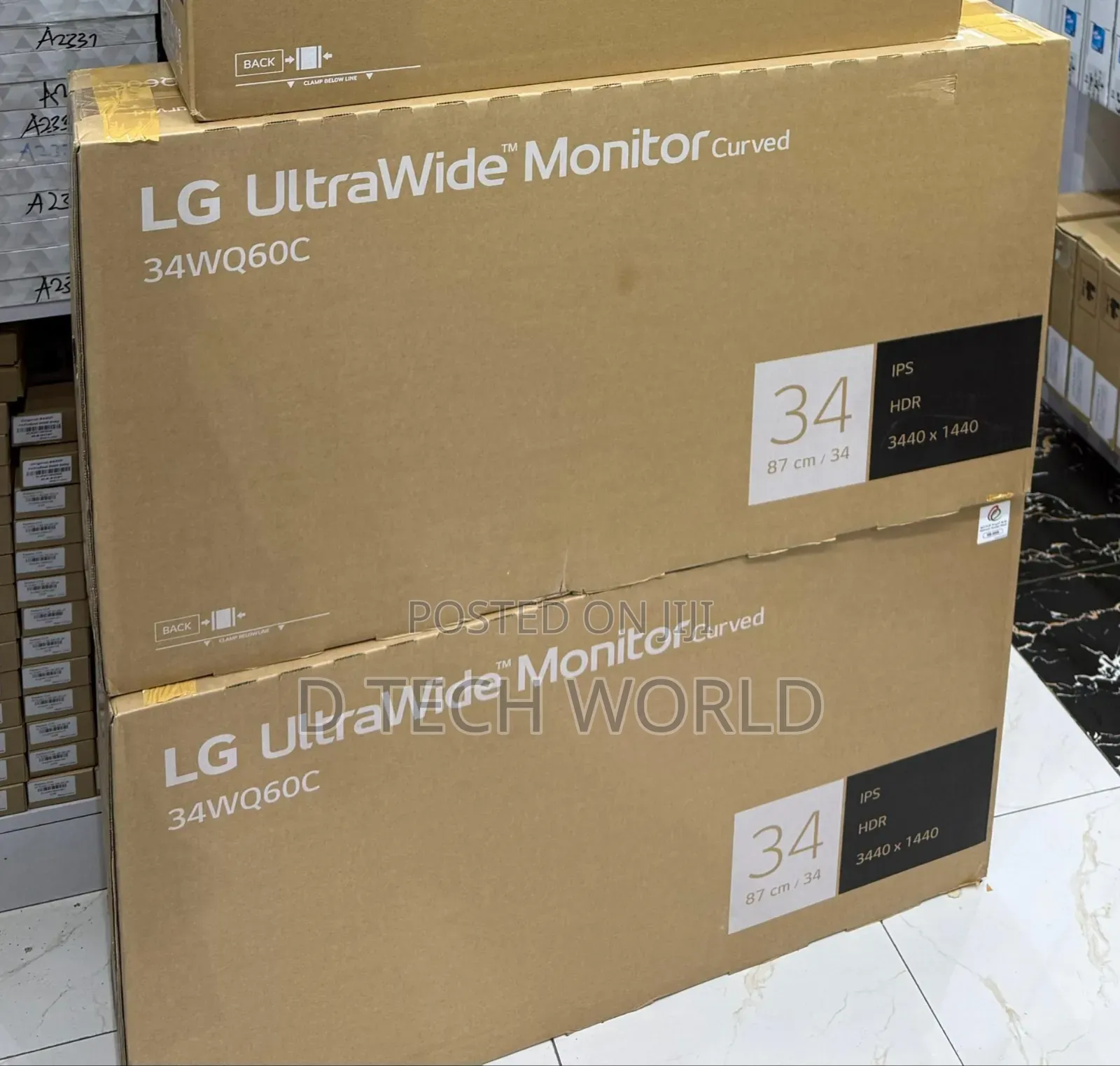 LG 34wq60c-B – 34” Ultrawide 
 IPS Panel  
 WQHD 3440×1440