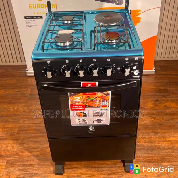 Euroken 50×55 3+1 Cooker – Modern Multi-Burner Gas Stove