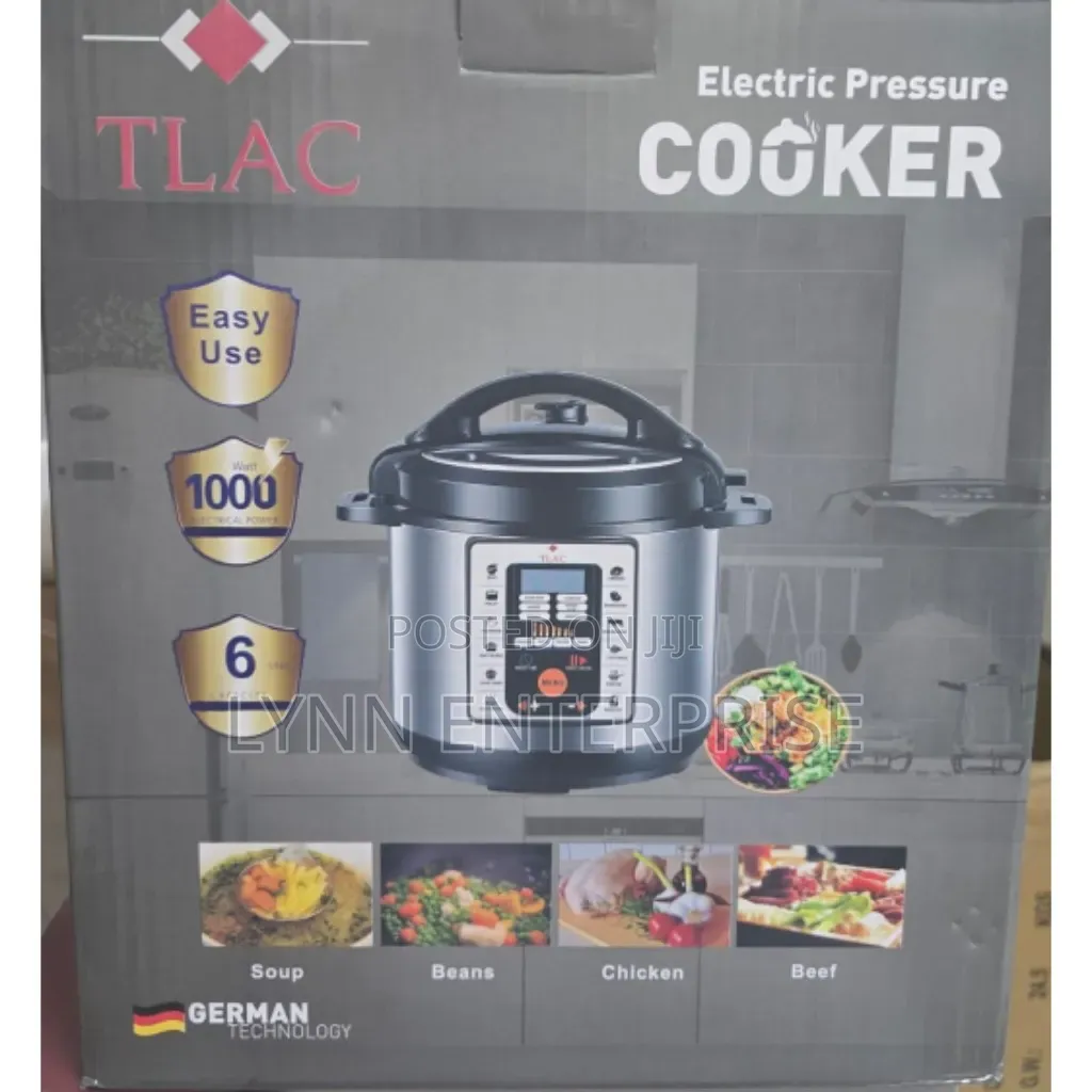 Tlac Electric Pressure Cooker, 6ltr, 1000w, Digital Panel,