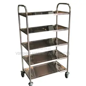 Five-Tier Stainless Steel Trolley