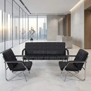 Reception Sofa Set 3 Seater With 2 Visitor Chairs