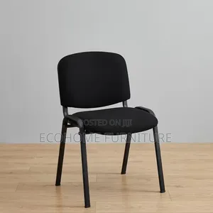 Tosca Visitor Chair Black Padded With Armrests