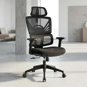 Office Chair Ergonomic Mesh With Headrest Lumbar Support