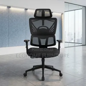 Office Chair Ergonomic Mesh With Headrest Lumbar Support