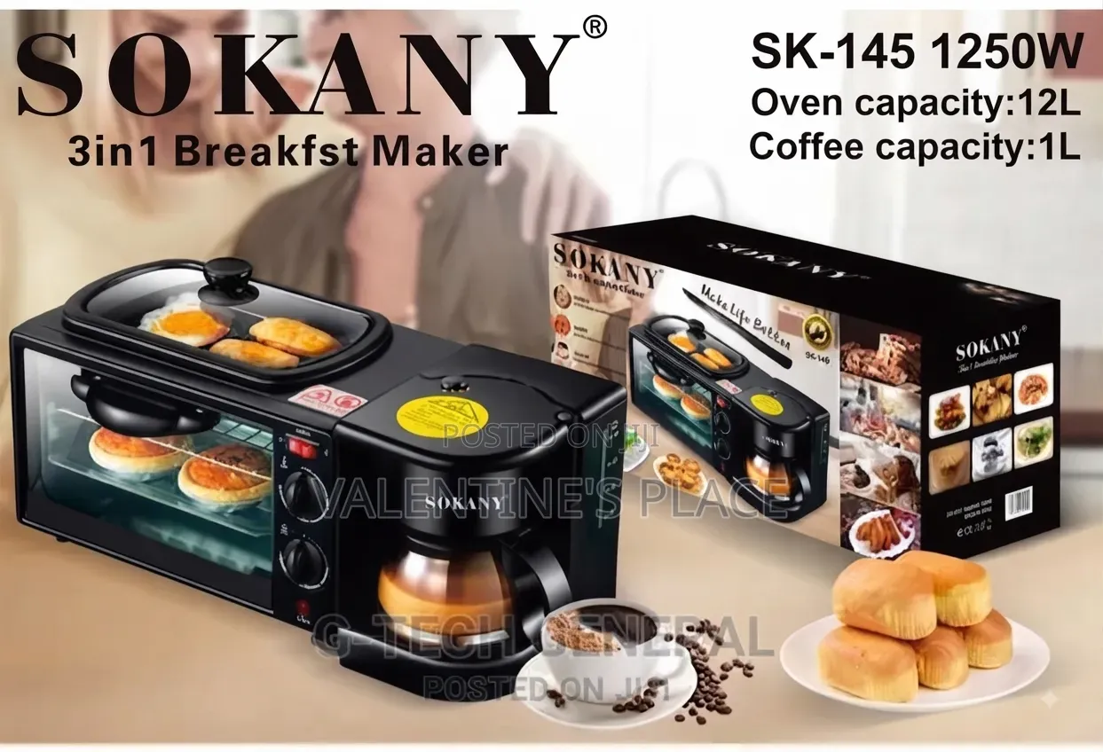 Sokany 3-in-1 Breakfast Maker (SK-145) Ba
