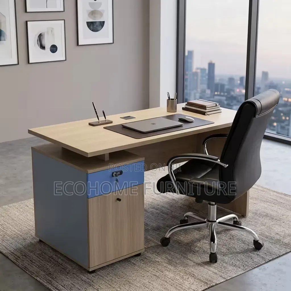 Office Desk Modern Workstation With Lockable Storage