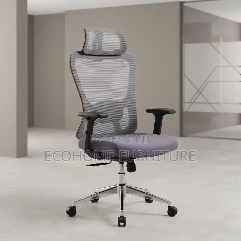 Office Chair Ergonomic Mesh With Headrest Lumbar Support