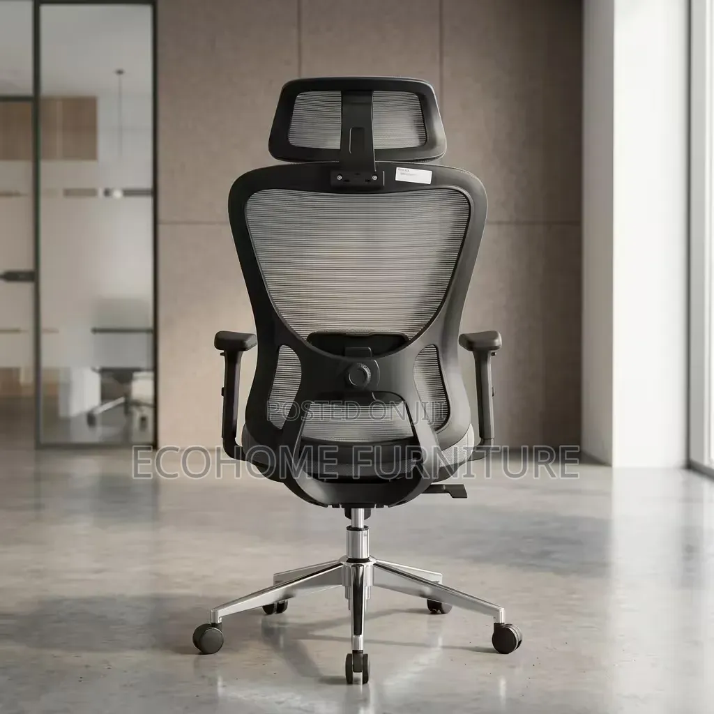 Office Chair Ergonomic Mesh With Headrest Lumbar Support