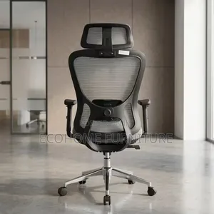 Office Chair Ergonomic Mesh With Headrest Lumbar Support