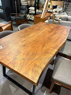 Live Edge Natural Vanish Dinning Table Top
