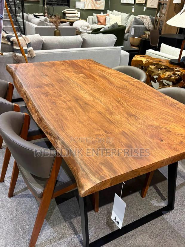 Live Edge Natural Vanish Dinning Table Top - thumbnail 2