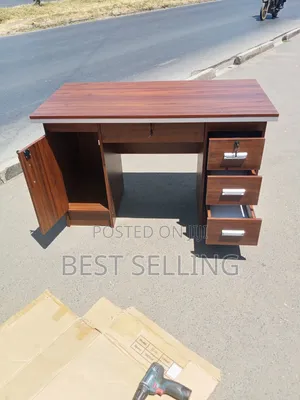Modern Dark Walnut Office Desk 120cm
