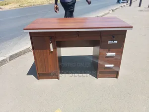 Modern Dark Walnut Office Desk 120cm