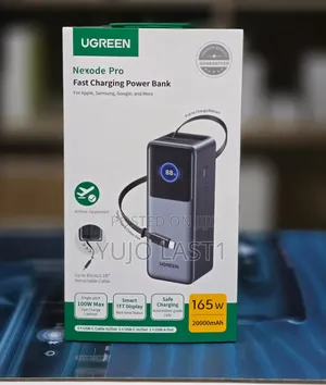 Ugreen Nexode Power Bank PB726 20,000mAh, 165W With Retractable Cable