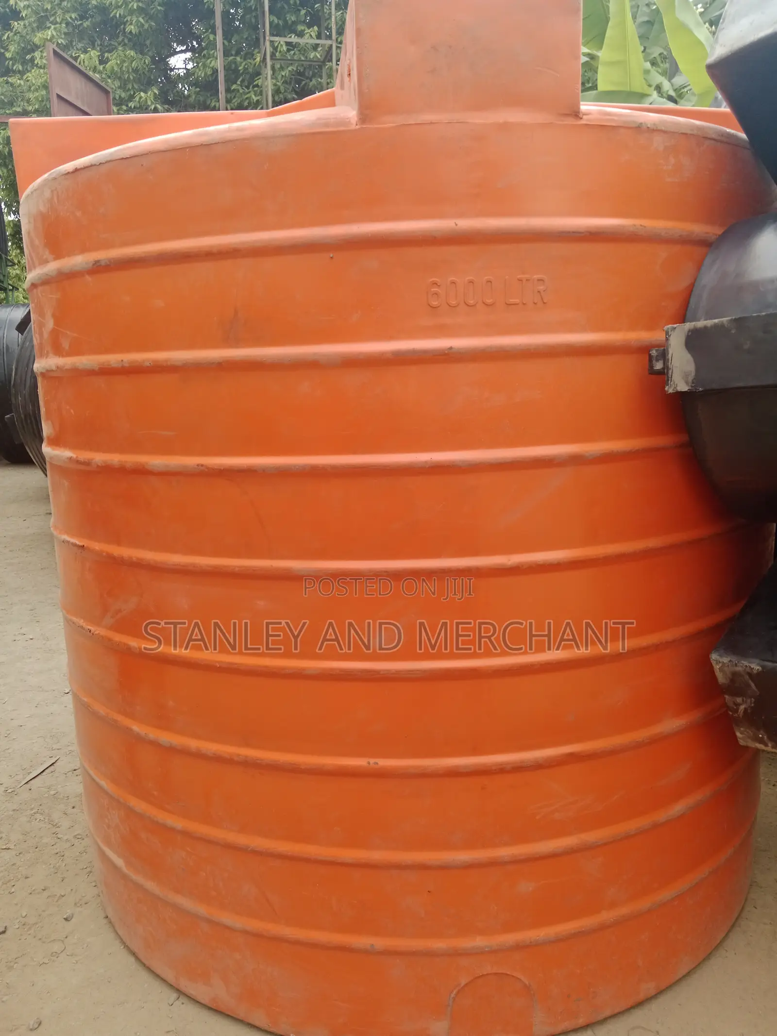 6000L Orange Water Tank