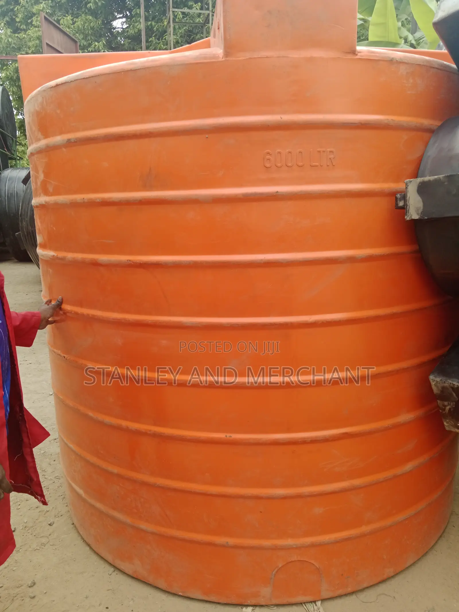 6000L Orange Water Tank