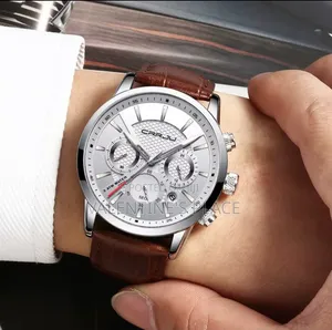 Elegance Meets Precision: CRRJU Men's Luxury Leather Watch