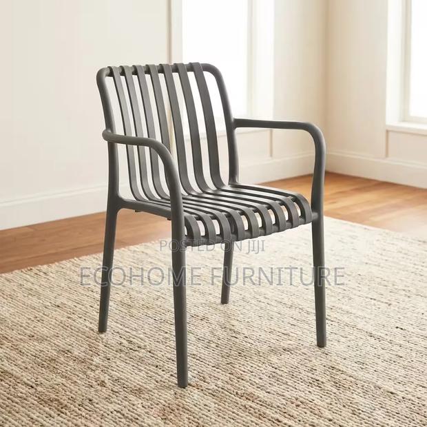 Outdoor Chair Plastic Slatted With Armrests