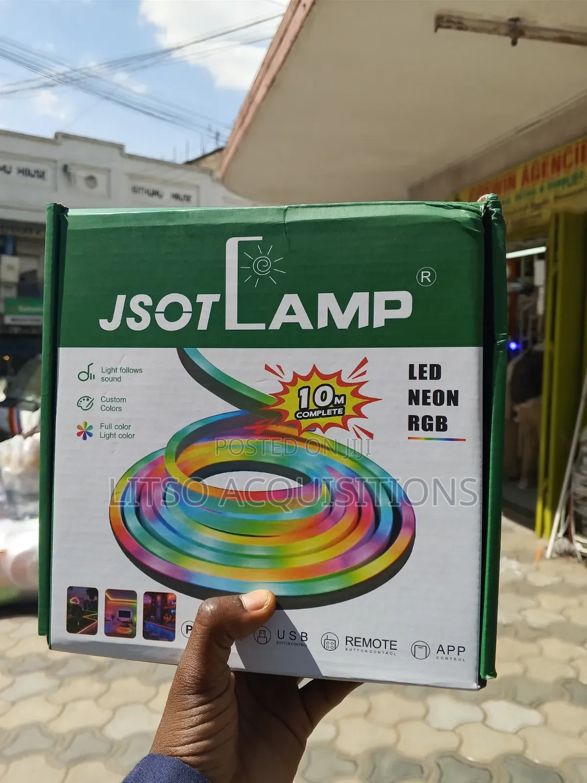 JSOTLAMP 10M LED Neon RGB Light Strip | USB, Remote App Control