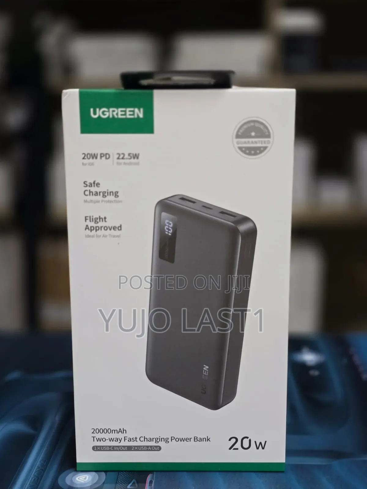 UGREEN 20000mAh 20W Two-Way Fast Charging Power Bank – PB312