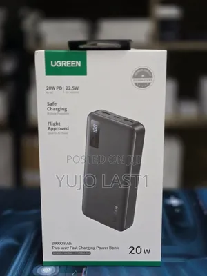 UGREEN 20000mAh 20W Two-Way Fast Charging Power Bank – PB312