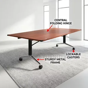 Folding Table Training Conference With Lockable Casters