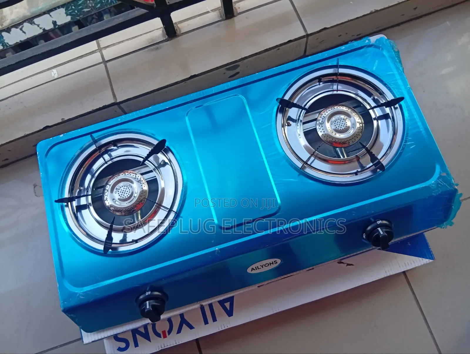 2-Burner Stainless Steel Gas Cooker – Durable Compact Kitchen Stove