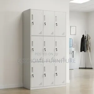 Metal Locker 9 Door Office Staff Storage Cabinet