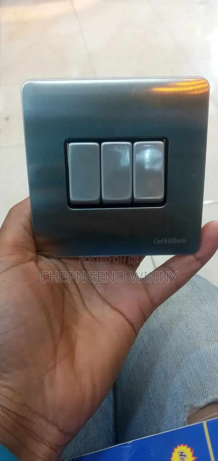 3 Gang Switch Silver Colour