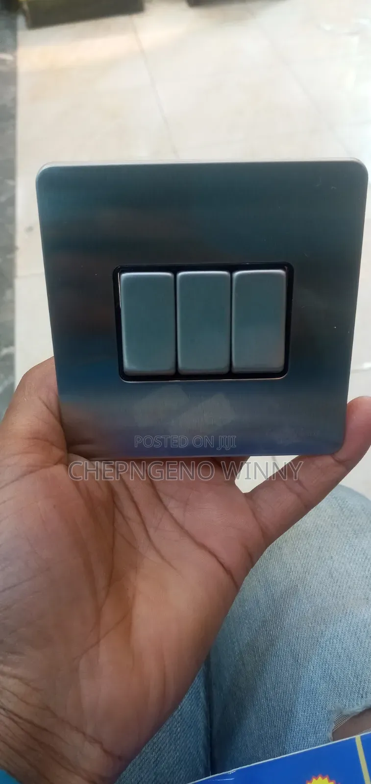 3 Gang Switch Silver Colour