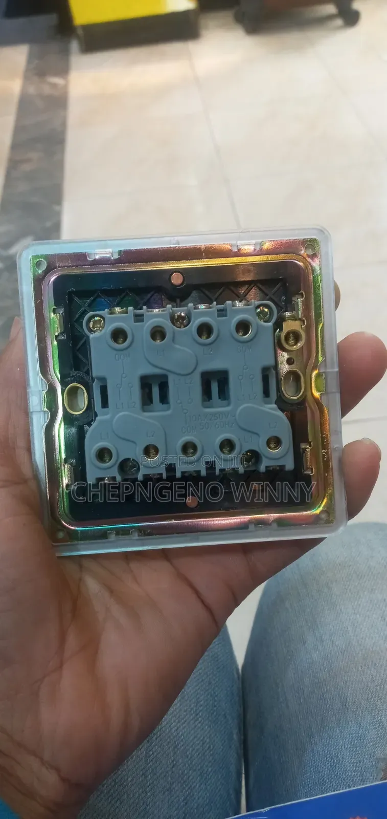 3 Gang Switch Silver Colour