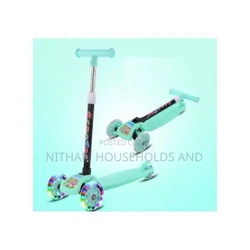 Height Adjustable Kids 3 Wheeler Scooter With Led Lights-Pink