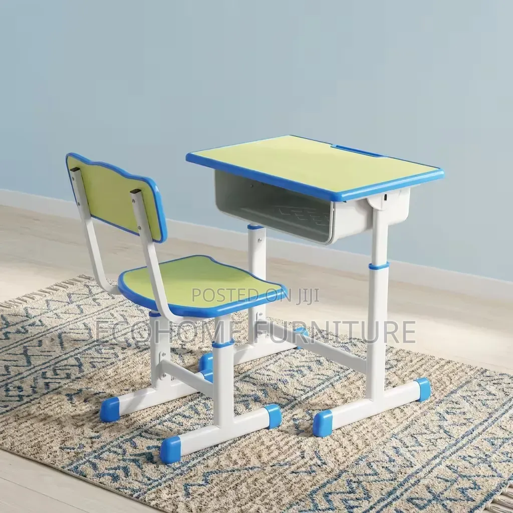 School Desk and Chair Adjustable Student Study Set