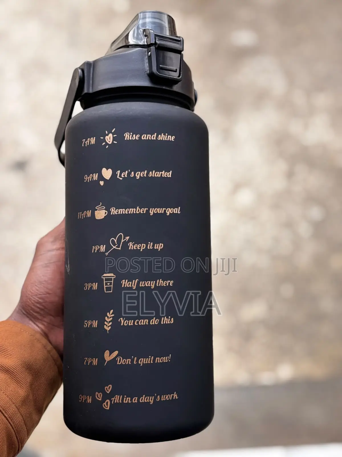 3 in 1 Black Water Bottle