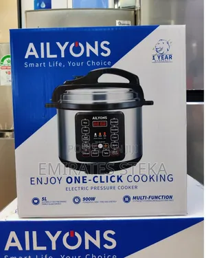 AILYONS 6L Electric Pressure Cooker - Silver (1 YR WRTY)