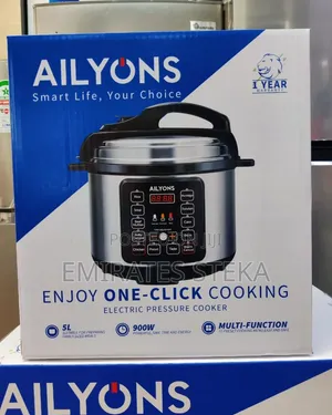 AILYONS 6L Electric Pressure Cooker - Silver (1 YR WRTY)