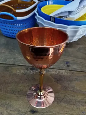 Copper Wine Glass / Hammered Copper Goblet