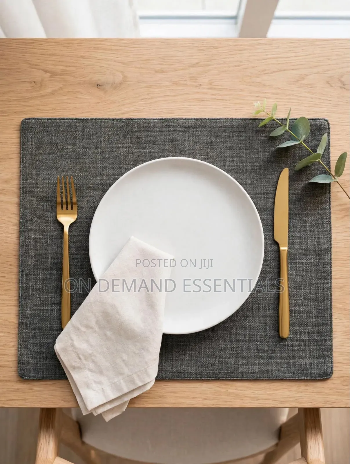 Linen Look Wipeable Placemats/Tablemats
