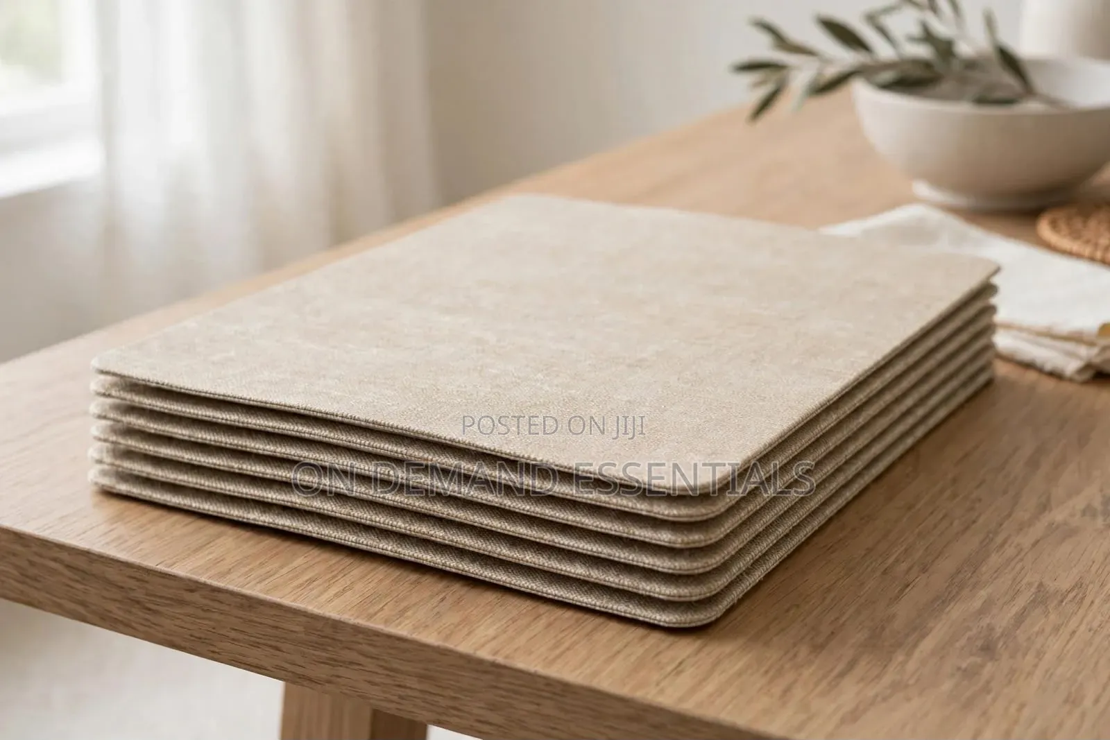 Linen Look Wipeable Placemats/Tablemats
