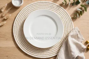 Spiral Woven Mats — With Subtle Silver Shimmer