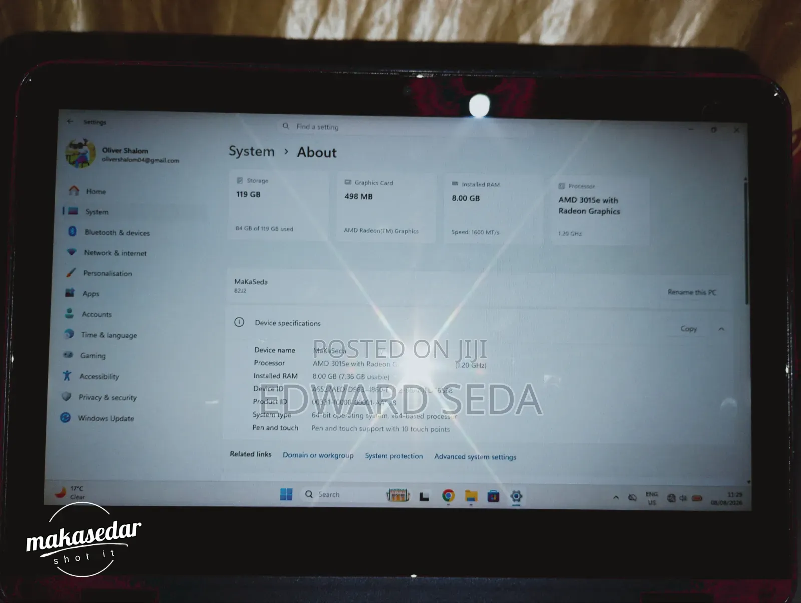 Laptop Lenovo Yoga 11e 8GB AMD Ryzen 7 SSD 128GB