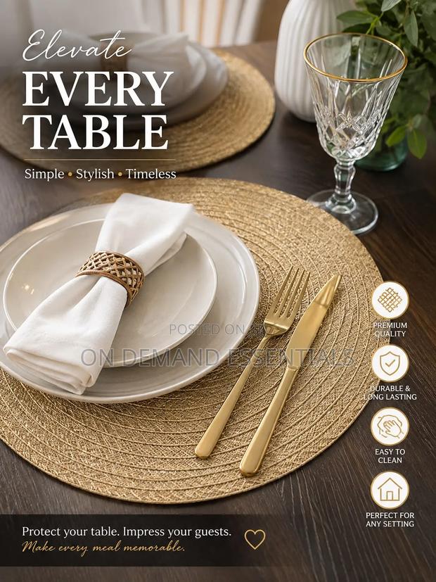High Quality Natural Woven Table Mats - thumbnail 7