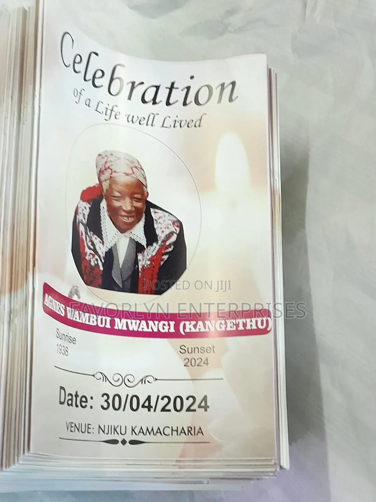 Top Notch Printed Eulogies