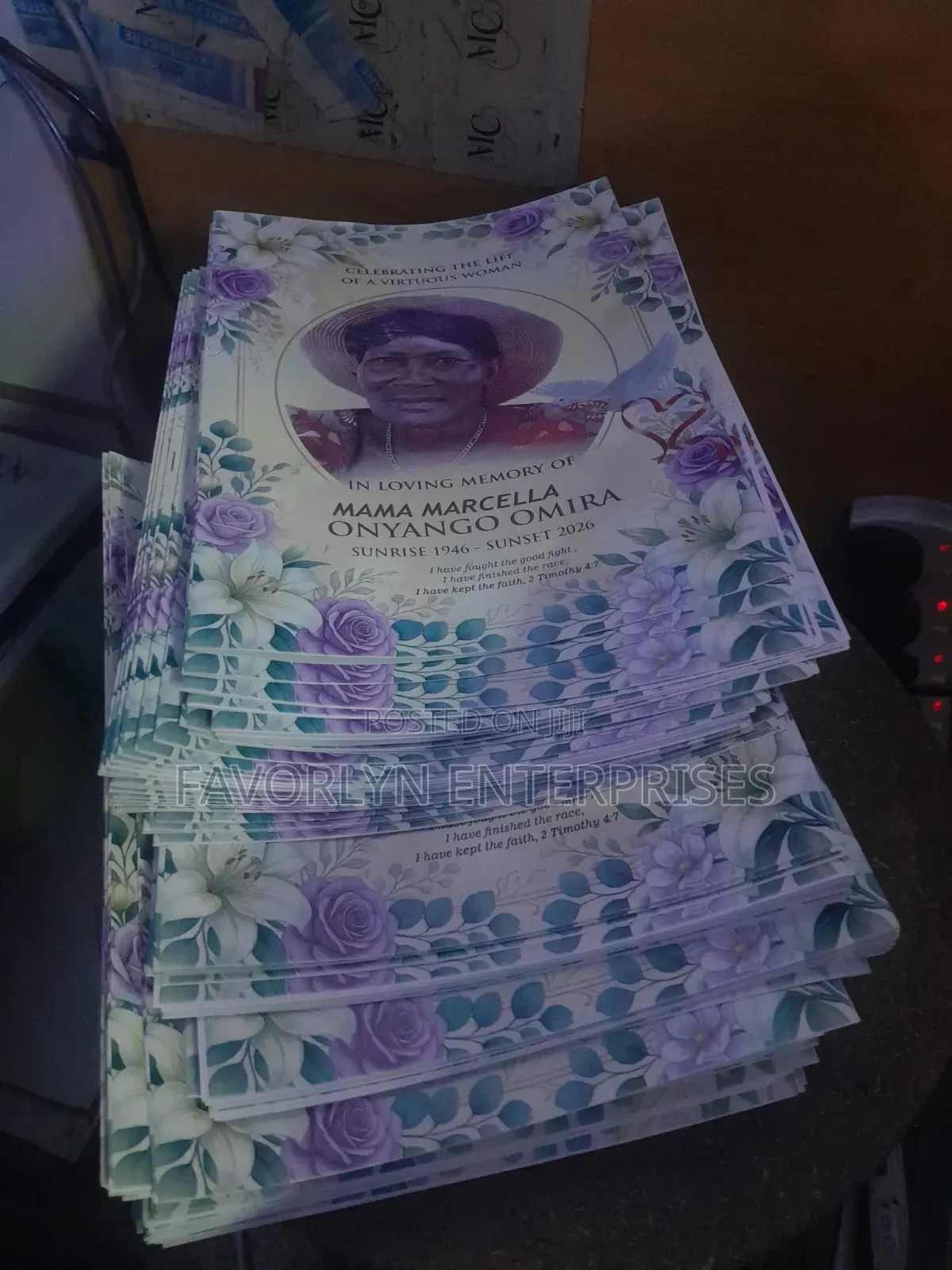 Top Notch Printed Eulogies